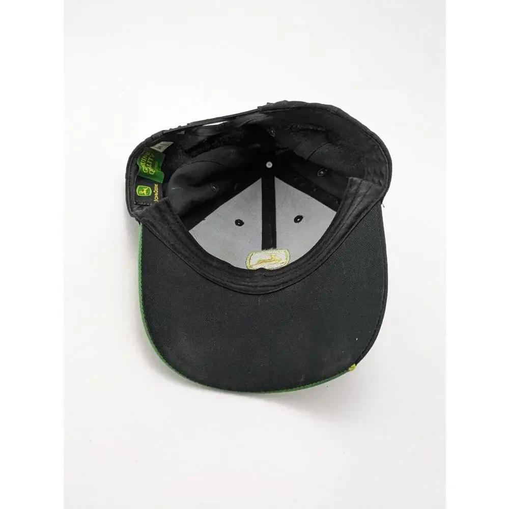 John Deere Genuine Quality Black Green Tractor Outdoor Snapback Baseball Cap Hat